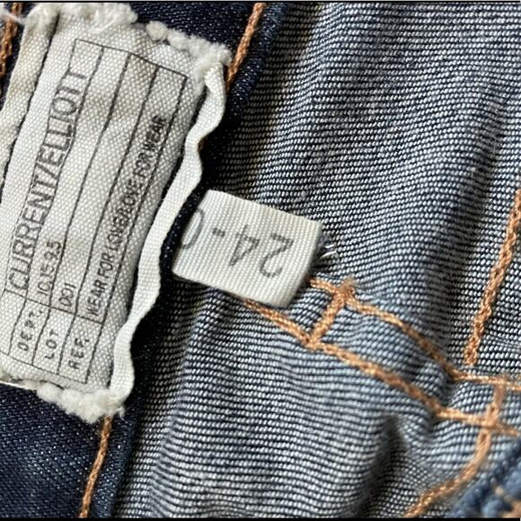 Current/Elliott Stiletto Distressed Blue Jeans 24 - Picture 9 of 9